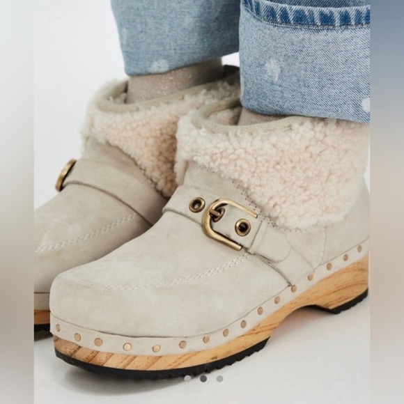 Free People Oak Clog Boots Dusty Bunny Sz 7.5 - Picture 4 of 12